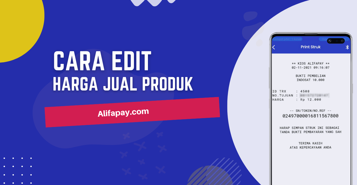Cara edit Harga Jual Alifapay
